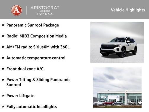 White 2026 Volkswagen Atlas 2.0T SE w/Technology 4MOTION