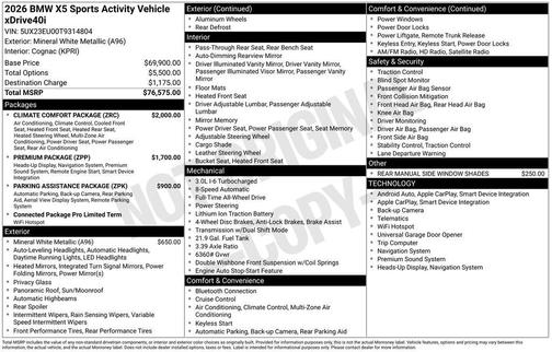 2026 BMW X5 xDrive40i