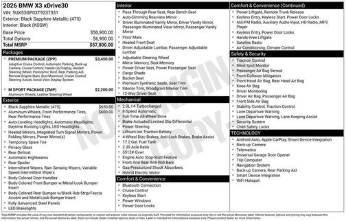 2026 BMW X3 30 xDrive