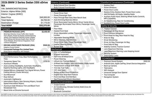 2026 BMW 330 xDrive NA