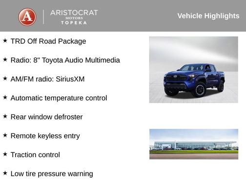 Blue Crush Metallic 2025 Toyota Tacoma TRD Off-Road