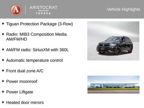 Deep Black Pearl 2023 Volkswagen Tiguan 2.0T SE R-Line Black