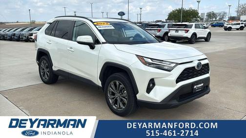 Blizzard Pearl 2022 Toyota RAV4 Hybrid XLE Premium