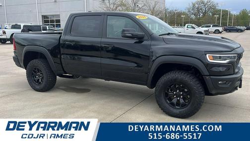 Diamond Black Crystal Pearlcoat 2026 RAM 1500 RHO Crew Cab 4x4 5'7' Box