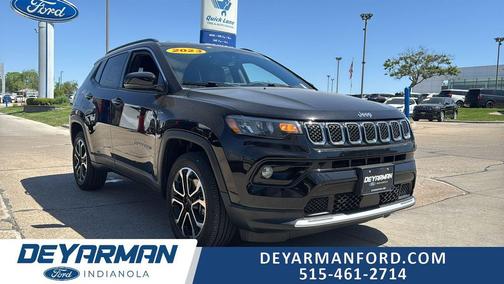 Diamond Black Crystal Pearlcoat 2023 Jeep Compass Limited