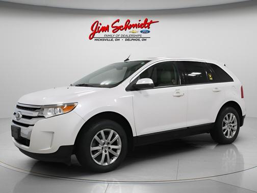 White Platinum Metallic Tri-Coat 2014 Ford Edge SEL
