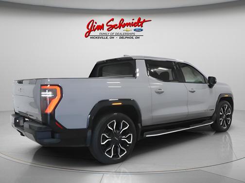 Thunderstorm Grey 2025 GMC Sierra EV Max Range Denali