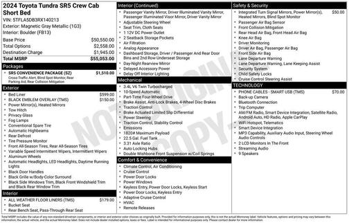 Magnetic Gray Metallic 2024 Toyota Tundra SR5