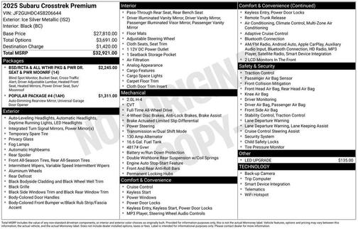 2025 Subaru Crosstrek Premium