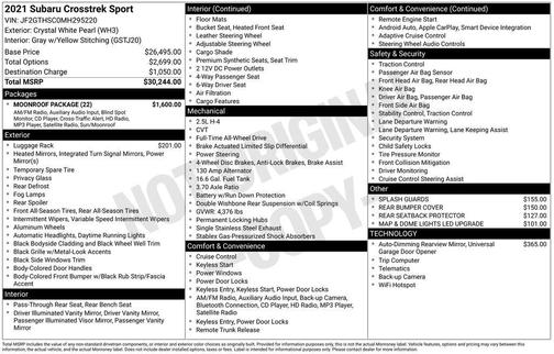 2021 Subaru Crosstrek Sport