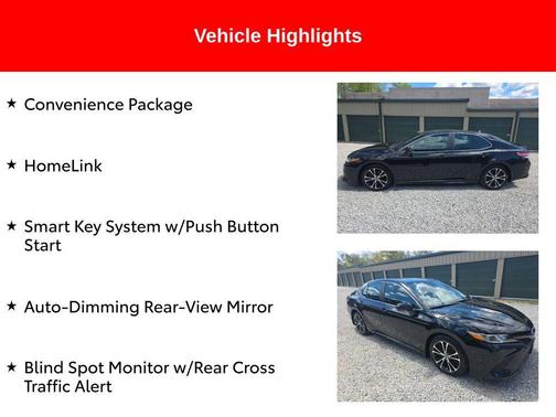 Midnight Black Metallic 2020 Toyota Camry SE