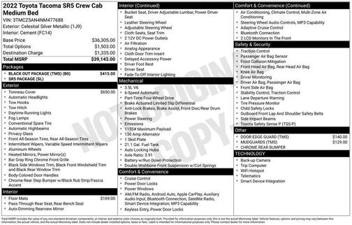 2022 Toyota Tacoma SR5