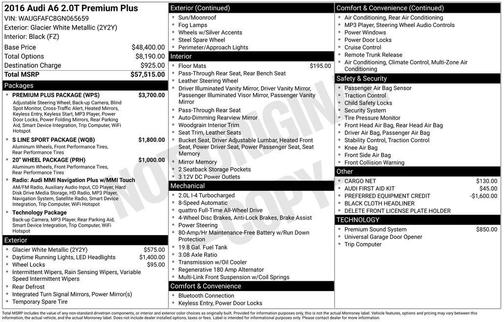 2016 Audi A6 2.0T Premium Plus