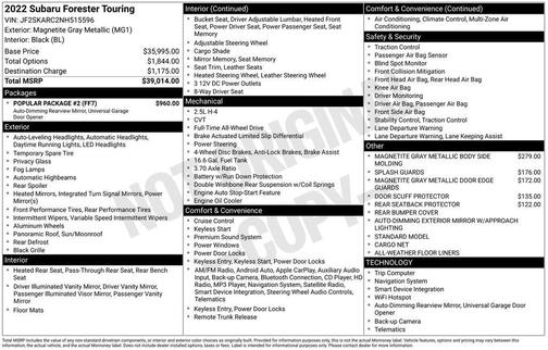 2022 Subaru Forester Touring