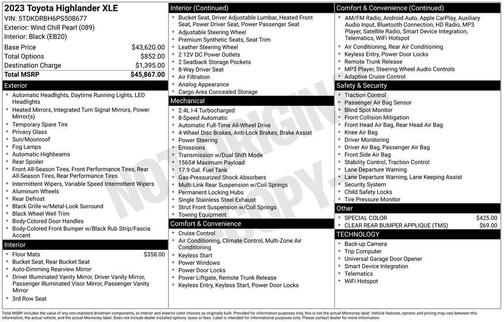 2023 Toyota Highlander XLE