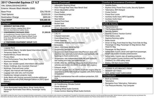 Mosaic Black Metallic 2017 Chevrolet Equinox 1LT