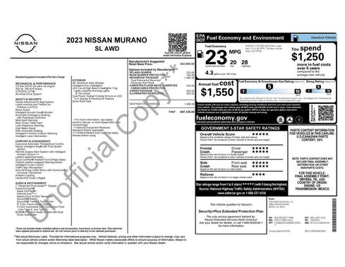 Brilliant Silver Metallic 2023 Nissan Murano SL Intelligent AWD