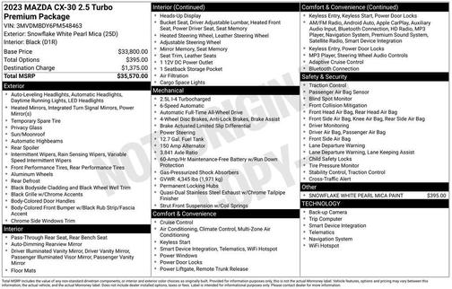 2023 Mazda CX-30 2.5 Turbo Premium Package