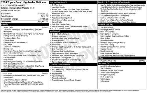 2024 Toyota Grand Highlander Platinum