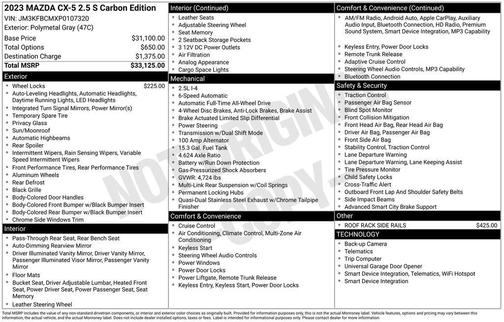 2023 Mazda CX-5 2.5 S Carbon Edition