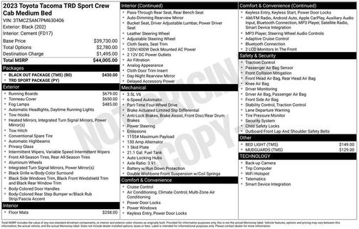 2023 Toyota Tacoma TRD Sport