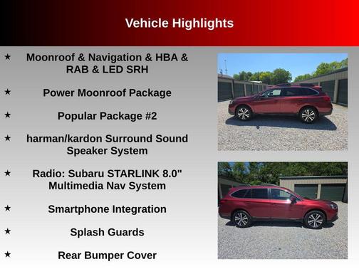 Crimson Red Pearl 2019 Subaru Outback 2.5i Limited