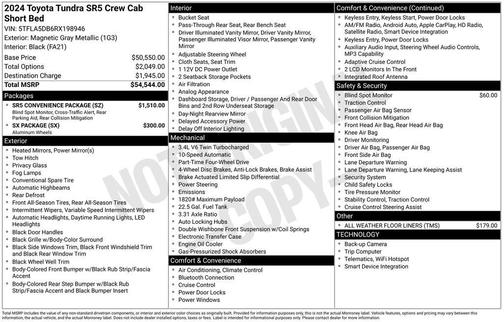 Magnetic Gray Metallic 2024 Toyota Tundra SR5