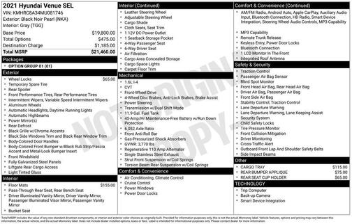 2021 Hyundai VENUE SEL