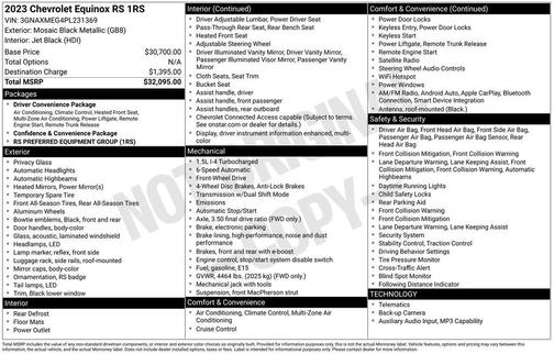 2023 Chevrolet Equinox FWD RS