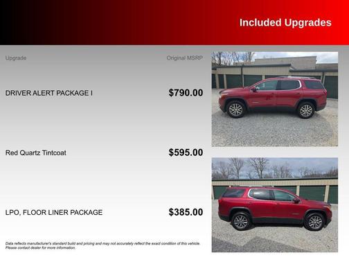 Red Quartz Tintcoat 2019 GMC Acadia SLE-2