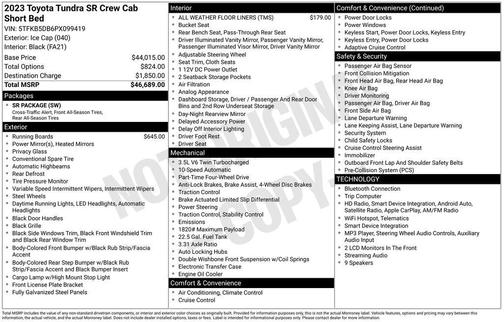 Ice Cap 2023 Toyota Tundra SR