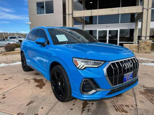 Blue 2020 Audi Q3 45 S line Prestige