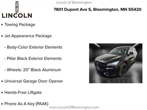 INFINITE BLACK MET CC 2026 Lincoln Corsair Premiere