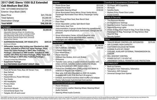 2017 GMC Sierra 1500 SLE