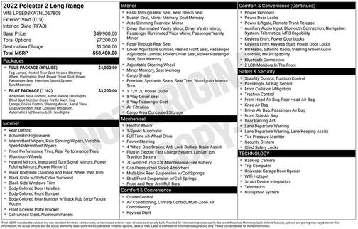 2022 Polestar 2 Long Range Dual Motor