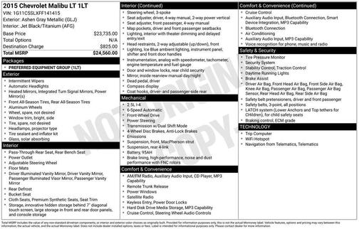 2015 Chevrolet Malibu 1LT