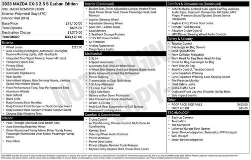 2023 Mazda CX-5 Carbon Edition