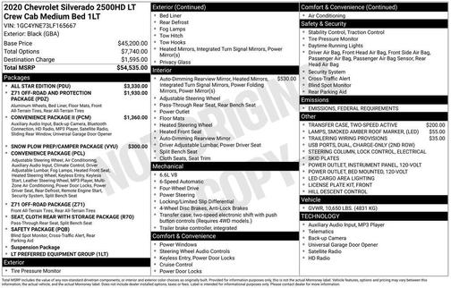 2020 Chevrolet Silverado 2500 LT