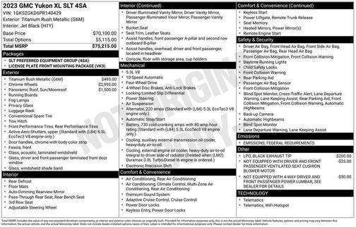 2023 GMC Yukon XL SLT