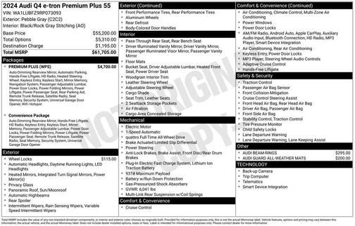2024 Audi Q4 e-tron Premium Plus 55 quattro