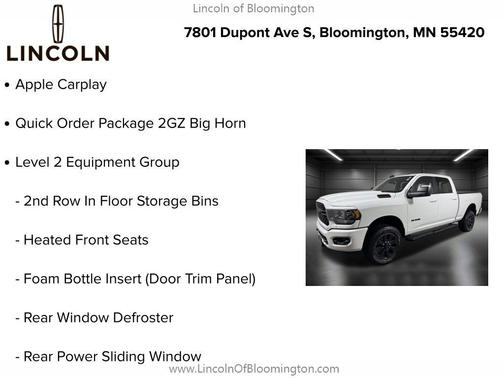 2024 RAM 2500 Big Horn Crew Cab 4x4 6'4' Box