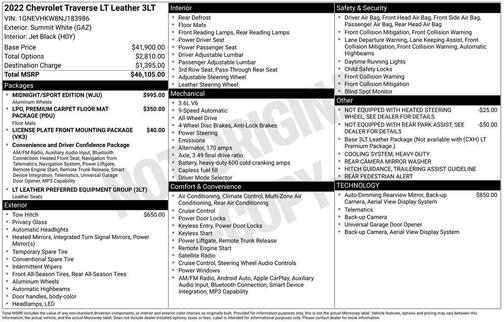 2022 Chevrolet Traverse LT Leather
