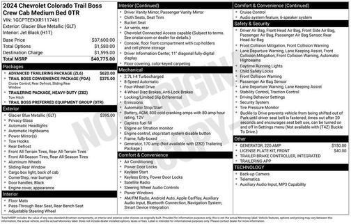 2024 Chevrolet Colorado Trail Boss