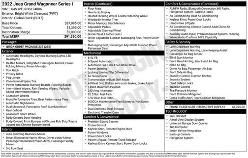 2022 Jeep Grand Wagoneer Series I 4x4