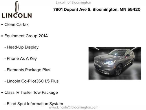 2022 Lincoln Aviator Reserve AWD