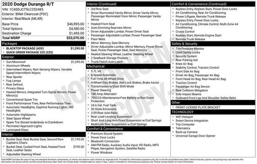 2020 Dodge Durango R/T AWD