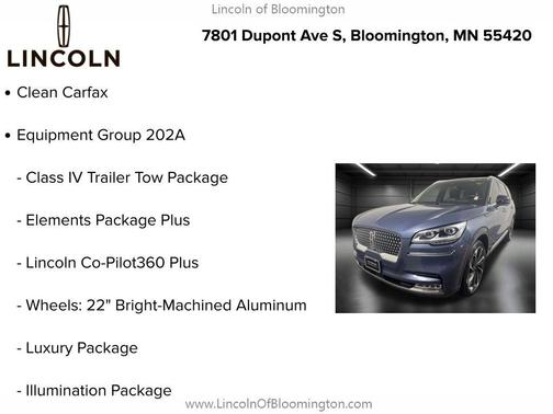 OCEAN DRIVE BLUE 2021 Lincoln Aviator Reserve AWD