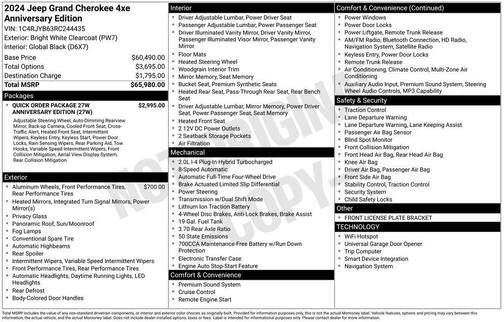 2024 Jeep Grand Cherokee 4xe Anniversary Edition