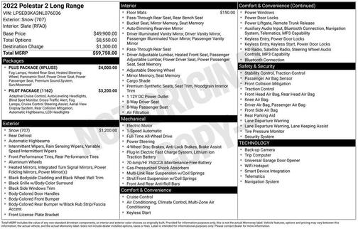 2022 Polestar 2 Long Range Dual Motor