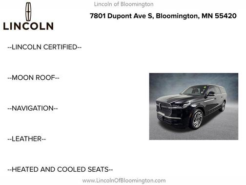 Infinite Black Metallic Clearcoat 2025 Lincoln Navigator Reserve